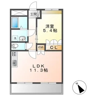 プロスペリティー【2階】の間取り