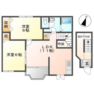 サンテラス京A【2階】の間取り