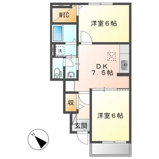 フローレスタタウンB【1階】の間取り