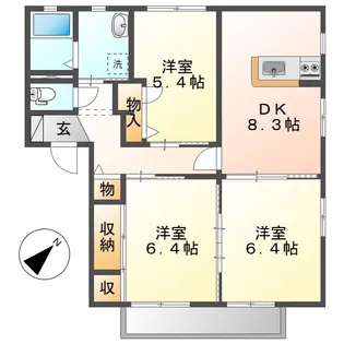 ディアス2000 A【2階】の間取り