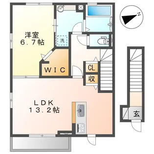 ウィングパレス明神【2階】の間取り