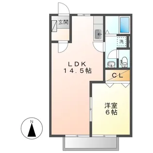 ニューシティヒラタA【1階】の間取り
