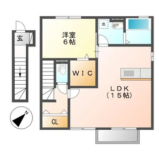 フレブラースⅡA【2階】の間取り
