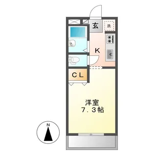 エスポワール倉敷【203号室】の間取り