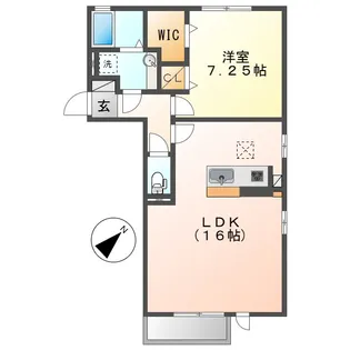 キャスバルB【2階】の間取り