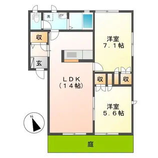 グランソレイユ C【1階】の間取り