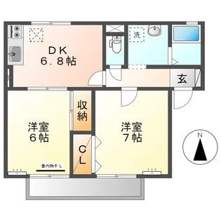 サンライズ下庄【1階】の間取り