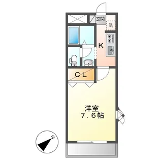 ロイヤルメイセス【201号室】の間取り