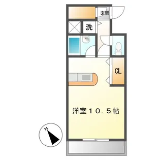 ドムス倉敷【204号室】の間取り