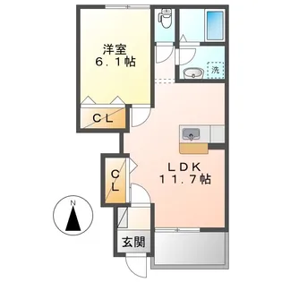 メゾンサン・ライズ【102号室】の間取り