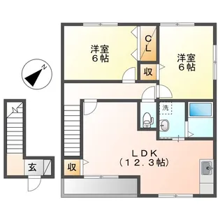 ヴィラ鴻【2階】の間取り