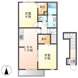 トリアノン【2階】の間取り