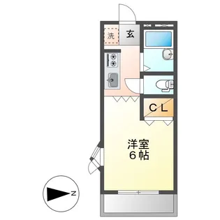 エスポワール老松【1階】の間取り