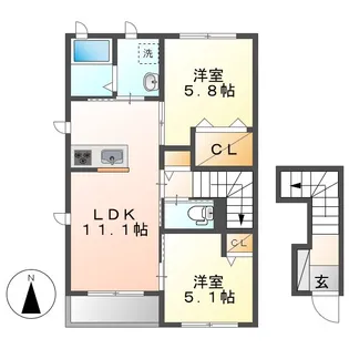 セントヴィレッジ【2階】の間取り