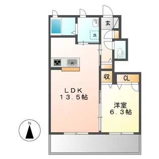 ウィンズC【1階】の間取り