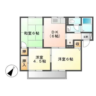 シャトルミヤケB【2階】の間取り