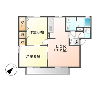 ぷらむハイツA【1階】の間取り