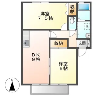 レイモンドサンヴィレッジA【1階】の間取り