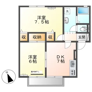 メゾンヴァントワァB【101号室】の間取り