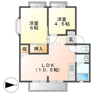 エポック広江B【2階】の間取り