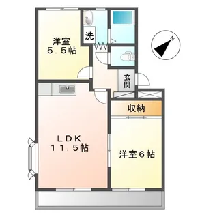プロヴァンスB【102号室】の間取り