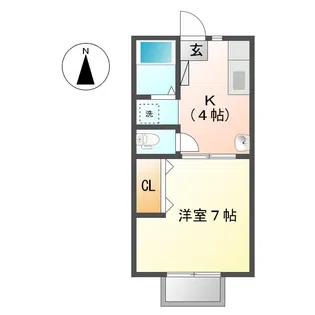 グリーンヒルズK【1階】の間取り