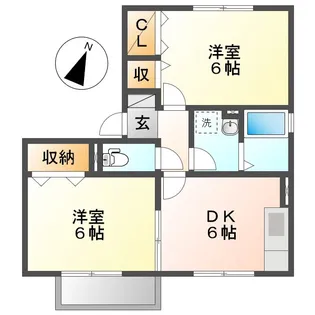 ECO−レジデンス「モア」 D【2階】の間取り