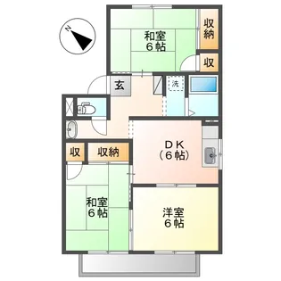 ゼフィールA【2階】の間取り