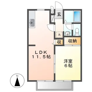 ジョイ福田【2階】の間取り