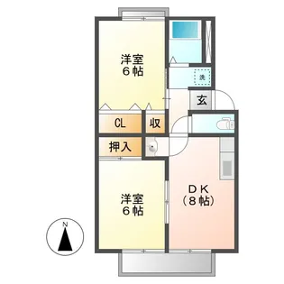 グリーンパーク神田A【202号室】の間取り