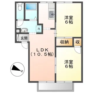 サンビレッジ新田A【2階】の間取り
