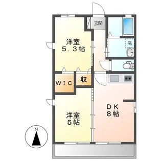 ディアコートⅡ【2階】の間取り