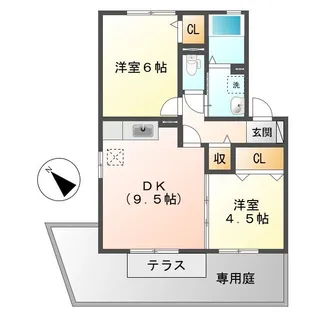 スカイレジデンス【1階】の間取り