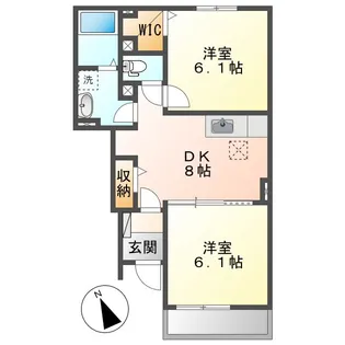 サフランB【1階】の間取り