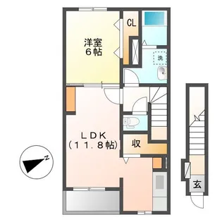 サフランC【2階】の間取り