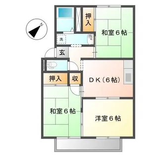 ふぁみーるみやけ【2階】の間取り