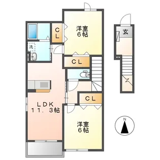 リヴィエール【2階】の間取り