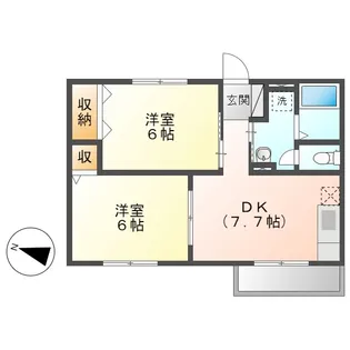 ニューエルディム北畝B【2階】の間取り
