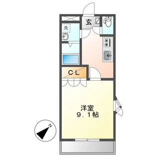 メゾン羽島【1階】の間取り