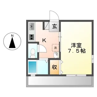 ガーディニアシティ稲荷町【4階】の間取り