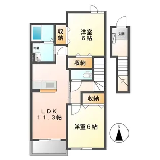リヴィエール【2階】の間取り