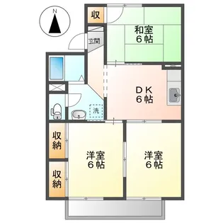 アブニール吉富A【2階】の間取り