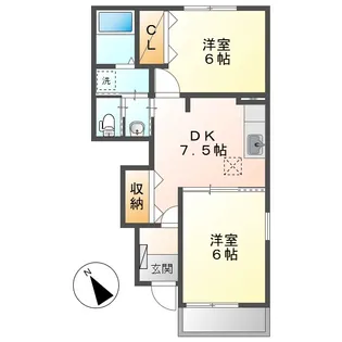 ブランプレジールA【1階】の間取り