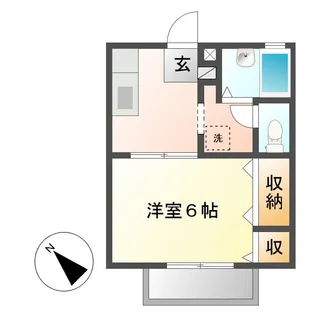プチプラージュB【102号室】の間取り