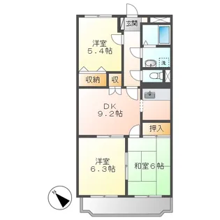 アップフィールド【1階】の間取り