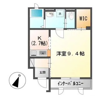 クレール【105号室】の間取り