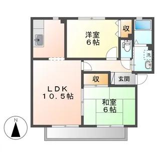 ビアン連島B【2階】の間取り