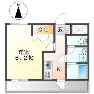 ボンヌール【1階】の間取り