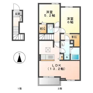 プレザントC【2階】の間取り