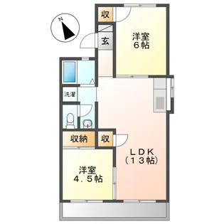 グリーンハイツ塩津【2階】の間取り